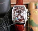 High Quality Replica Franck Muller Different Colors Leather Strap Different Colors Face Dial Different Colors Bezel Watch 42*55mm